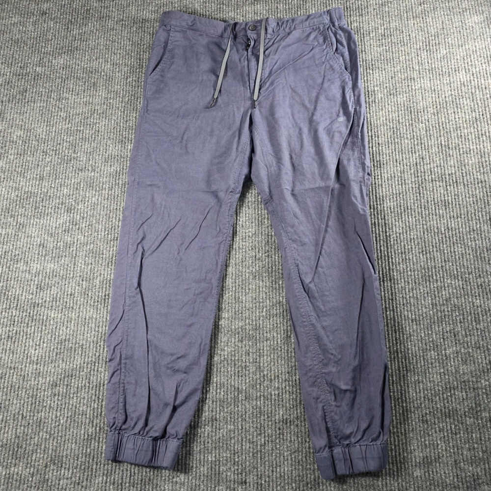 Mack‎ Weldon Radius Jogger Mens Large Blue Gray Cotton Stretch Tapered Pants L